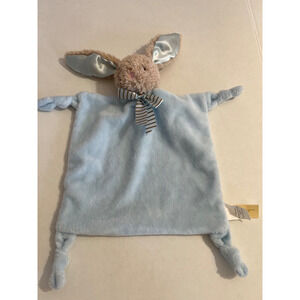 Dan Dee Baby lovey security blanket bunny blue satin ears